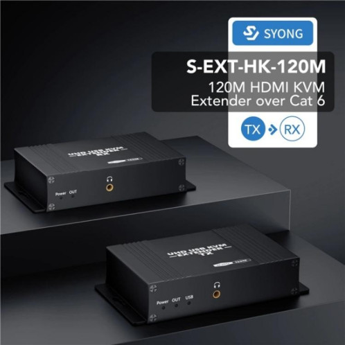 Émetteur-récepteur audio vidéo D5-2/D6-2, extension KVM HDMI 4K, extension LAN HDMI vers RJ45, prise : SH29021823-08